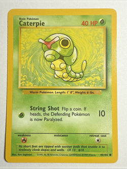 Base Set - NM - Caterpie 45/102 Pokemon Vintage WOTC English (US Seller) - Image 1