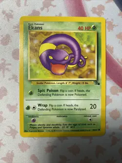 Pokemon TCG - 46/62 Ekans - Fossil Set Common NM/M - Free Shipping - Image 1