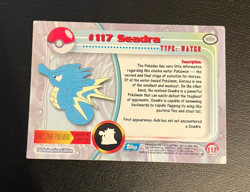 2000 Topps Pokemon Blue Logo TV Animation Edition Seadra #117 - Image 2