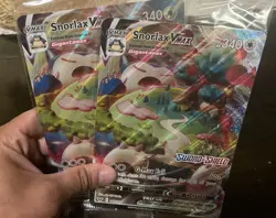 Pokemon TCG 2020 Snorlax VMAX Gigantamax Jumbo Promo Card 142/202 SEALED - Image 2