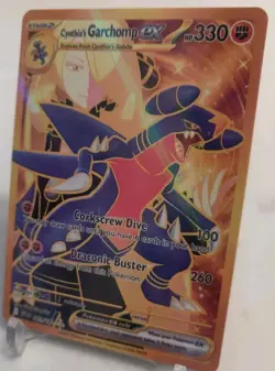 *Custom-made*GoodQuality,Holo, Cynthia's Garchomp Ex #241"Display Card" - Image 2
