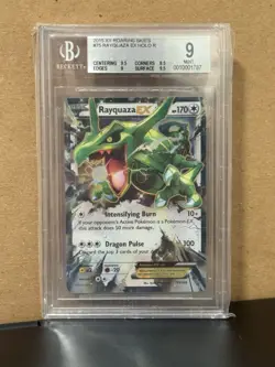 Rayquaza EX Card Beckett Graded 9 Mint Pokemon TCG 2015 XY Roaring Skies - Image 1
