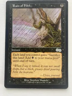 Rain of Filth Urza's Saga Regular Magic the Gathering MTG Card - Image 1