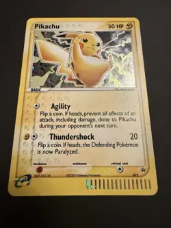 Pokemon Pikachu Black Star Promo 012 E-Reader Holo Card 2003 WOTC LP - Image 2