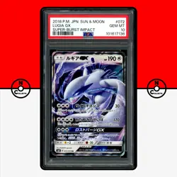 Pokemon PSA 10 Lugia GX 072/095 Super Burst Impact sm8 RR Japanese - Image 1