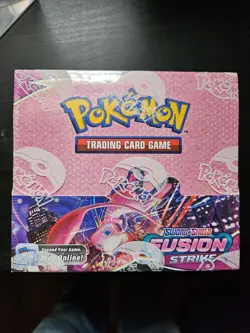 Pokemon Sword & Shield Fusion Strike Booster Box -NEW SEALED- with Acrylic Case - Image 2
