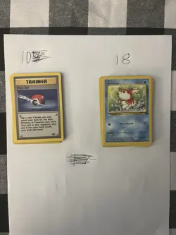 Pokemon TCG Lot Of 28 Jungle Common Water And Trainer Cards MP-LP - Image 1