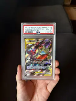 Pokemon Mega sableye & Tyranitar GX 226/236 PSA 10 Unified Minds - Image 1