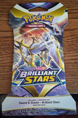 2022 Pokemon Sword & Shield Brilliant Stars Sleeved Booster Pack Factory Sealed - Image 1