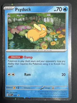 Pokemon TCG Psyduck MEP 007 Mega Evolution Pokemon Blister Promo Cosmos Holo NM - Image 1