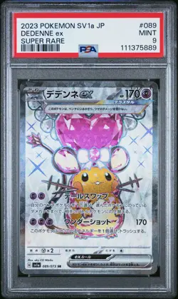 2023 POKEMON JPN SV1A-TRIPLET BEAT SUPER RARE #089 DEDENNE EX PSA 9 - Image 1