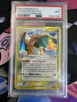 2006 POKEMON EX CHARIZARD-REVERSE FOIL Crystal Guardians (STAMPED) PSA 9 - Image 1