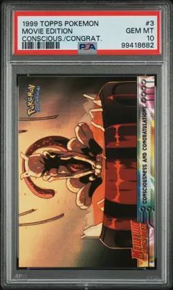 1999 TOPPS POKEMON THE MOVIE EDITION #3 MOVIE EDITION PSA 10 SUPER LOW POP - Image 1