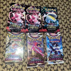 24 Pokemon Booster Packs Paldean Fates Astral Radiance - Image 1