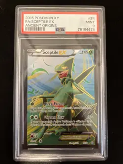 2015 POKEMON XY ANCIENT ORIGINS #84 FULL ART/SCEPTILE EX PSA 9 - Image 1