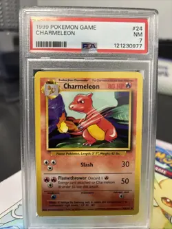 411 1999 Pokemon Game 24/102 Charmeleon Base Set 1999-2000 PSA 7 - Image 1