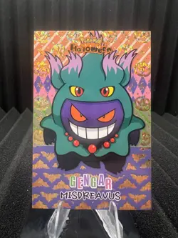 Gengar Misdreavus Poncho - Gold Holo Box Hit - Halloween Card Database - Pokemon - Image 1
