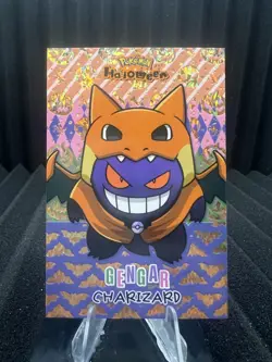 Gengar Charizard Poncho - Gold Holo Box Hit - Halloween Card Database - Pokemon - Image 1
