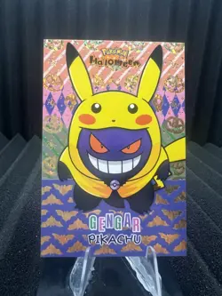 Gengar Pikachu Poncho - Gold Holo Box Hit - Halloween Card Database - Pokemon - Image 1