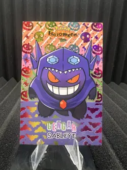 Gengar Sableye Poncho - Rainbow Holo Box Hit - Halloween Card Database - Pokemon - Image 1