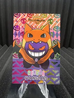Gengar Charizard Poncho - Rainbow Holo Box Hit -Halloween Card Database- Pokemon - Image 1