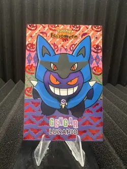 Gengar Lucario Poncho - Red Holo Box Hit - Halloween Card Database - Pokemon - Image 1