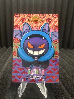 Gengar Zubat Poncho - Red Holo Box Hit - Halloween Card Database - Pokemon - Image 1