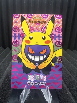 Gengar Pikachu Poncho - Purple Holo Box Hit - Halloween Card Database - Pokemon - Image 1