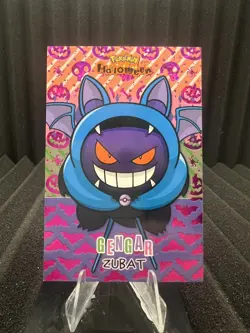 Gengar Zubat Poncho - Purple Holo Box Hit - Halloween Card Database - Pokemon - Image 1