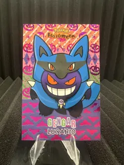 Gengar Lucario Poncho - Purple Holo Box Hit - Halloween Card Database - Pokemon - Image 1