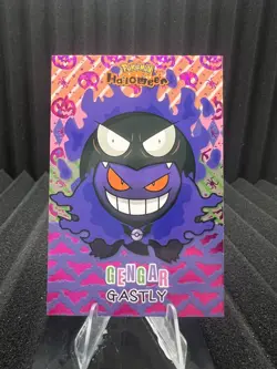 Gengar Gastly Poncho - Purple Holo Box Hit - Halloween Card Database - Pokemon - Image 1