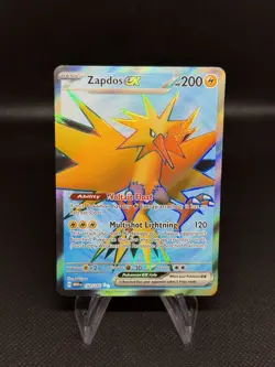 Pokemon TCG: Zapdos ex 192/165 Sv: Scarlet & Violet 151 Full Art Card NM/M - Image 1