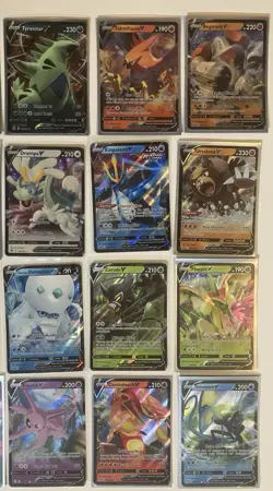 Pokemon V Mewtwo Garbodor Rayquazza ULTRA RARE Tyranitar Morpeko 28 Card LOT - Image 3