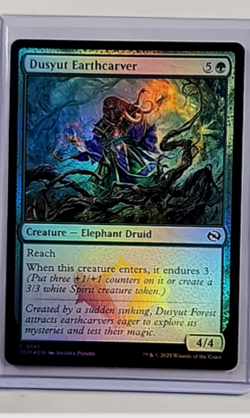 2025 MTG Magic The Gathering TDM Tarkir Dragonstorm Foil #141 Dusyut Earthcarver - Image 1