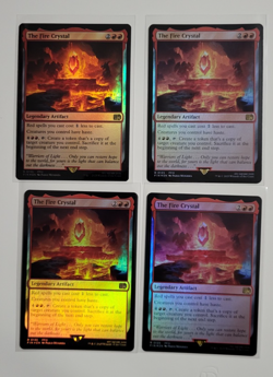 Magic MTG Final Fantasy The Fire Crystal 0135 Playset x4 Foil Rare - Image 1