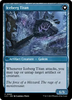 Inverted Iceberg/Titan 60 LCI MTG Blue Artifact Common Creature Golem Campbell - Image 2