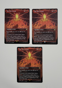 Magic MTG Final Fantasy The Fire Crystal Borderless 0337 x3 Rare Non Foil - Image 1