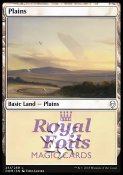 Plains 251 4x FOIL DOM MTG Dominaria Basic Land MINT white - Image 1
