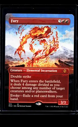 2021 MTG Magic The Gathering MH2 Modern Horizons 2 Borderless #313 Fury - Image 1