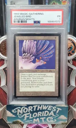 Graded MTG Card - PSA 1 - Arabian Nights - Jeweled Bird - Image 1