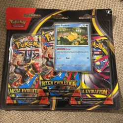 Pokemon TCG: Mega Evolutions 3 Pack Blister - Psyduck - New & Sealed - Image 1