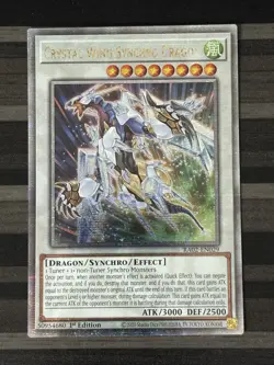 Yugioh | Crystal Wing Synchro Dragon | RA02 | Quarter Century Rare | 1st | NM - Image 1