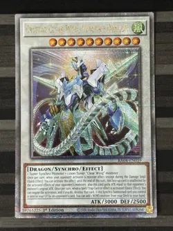 Yugioh | Crystal Clear Wing Synchro Dragon | RA04 | Quarter Century | 1st | NM - Image 1