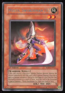 1x (EX) Mystic Swordsman LV2 - SOD-EN011 - Rare - 1st Edition YuGiOh - Image 1