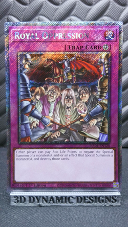 | Yugioh Royal Oppression RA04-EN120 1st Platnium Secret Rare NM 🔥 | - Image 1
