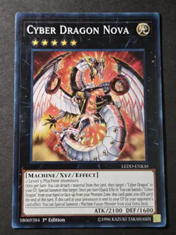 Yugioh Cyber Dragon Nova LEDD-ENB30 Common 1st Ed LP - Image 1