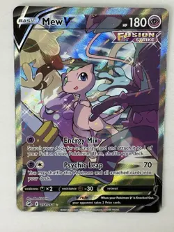 Pokemon TCG Fusion Strike Holo Mew v Alt Art Ultra Rare Card 251/264 - Image 1