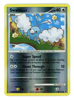 Pokemon Card - Swablu 86/106 - Great Encounters - Reverse Holo - Image 1