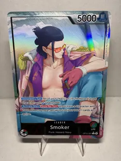 Smoker OP10-001 Alternate Alt Art Leader Parallel One Piece Card Game TCG NM Eng - Image 1