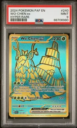 2024 PSA 9 Pokemon Paldean Fates Wo-Chien ex Hyper Rare 240/091 Card Mint - Image 1